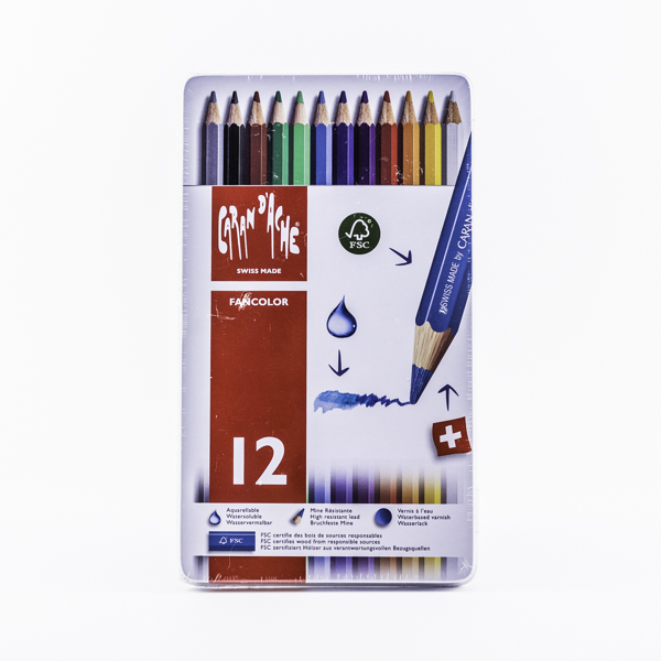 Caja 12 lápices de colores acuarelables